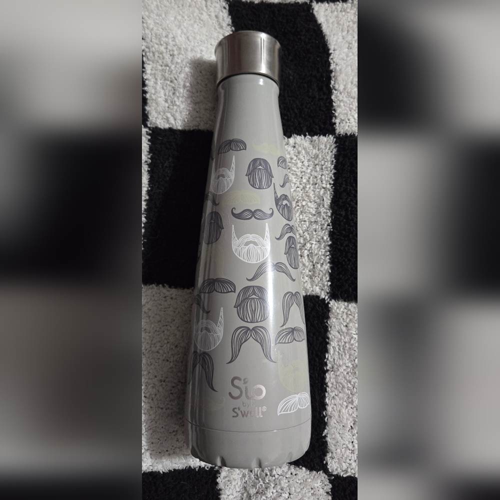 Sip by S'well Mustache 15 oz water bottle